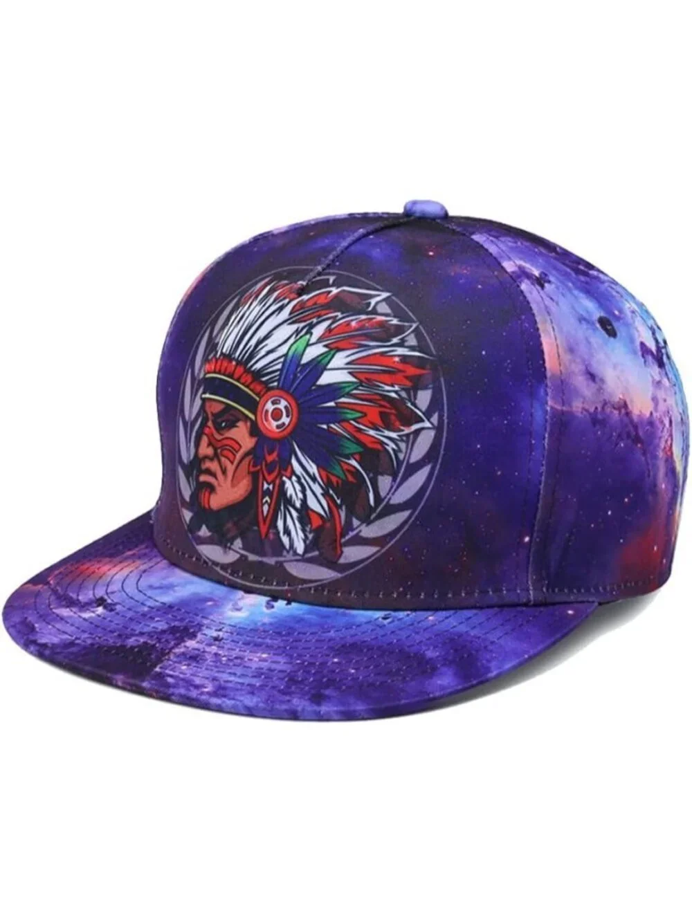 Unisex Purple Blue Snapback Hat Hip Hop Style Colorful Adjustable Baseball Cap